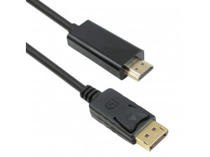Кабел за монитор DisplayPort M - HDMI M 3m Black DeTech